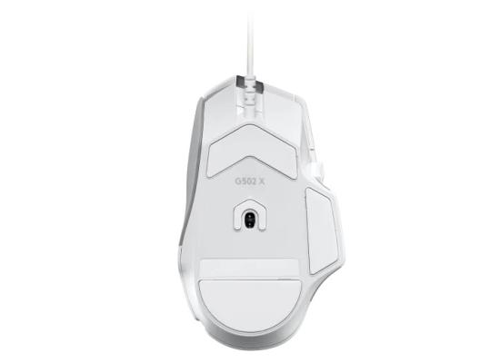 Logitech G502 X Wired Gaming Mouse - LIGHTFORCE hybrid optical-mechanical primary switches, HERO 25K gaming sensor, compatible with PC - macOS/Windows - White